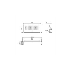 Value 19"-Fixed Shelf, 485 x 250mm,